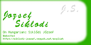 jozsef siklodi business card