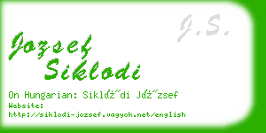 jozsef siklodi business card